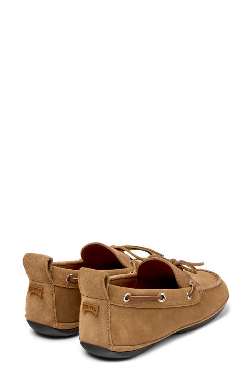 Camper Right Nina Suede Lace-up Boat Shoes In Brown