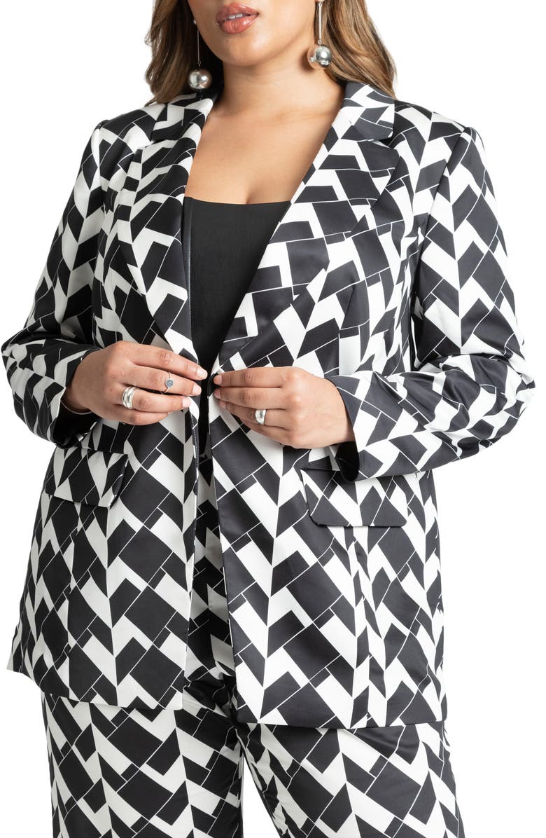 ELOQUII Chevron Blazer, Main, color,