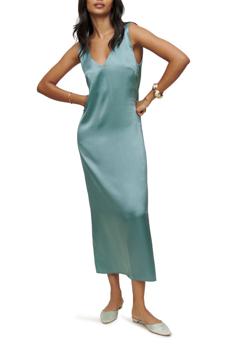 Reformation Lian Silk Maxi Dress, Main, color,
