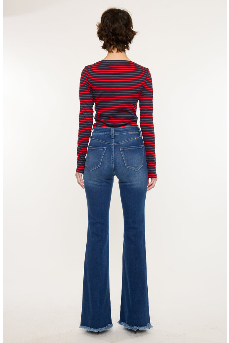Ashton High Rise Flare Stretch Jeans, Alternate, color, Medium Wash