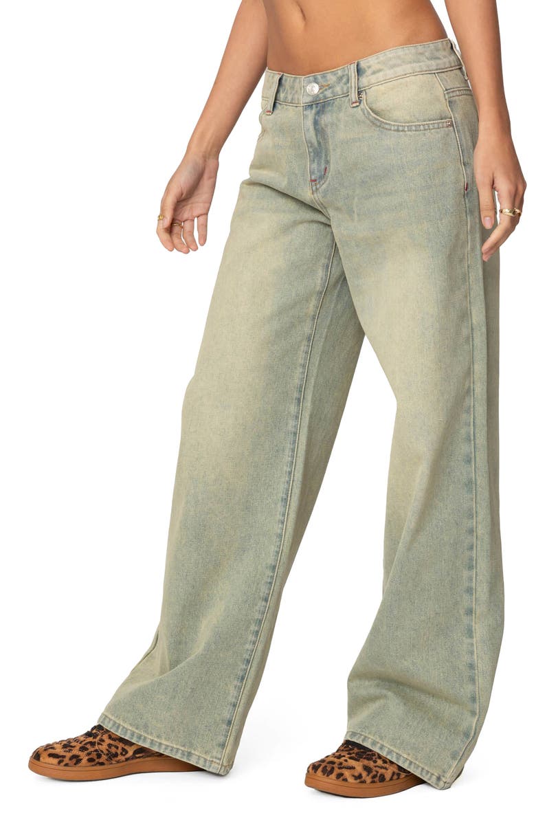EDIKTED Ace Low Rise Wide Leg Jeans, Alternate, color, Light-Blue