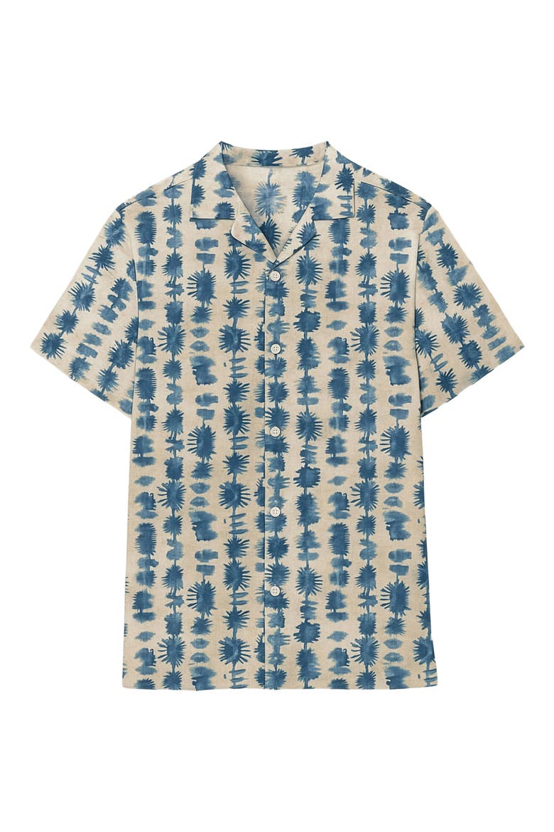 Alex Printed Camp Shirt, Alternate, color, NATURAL