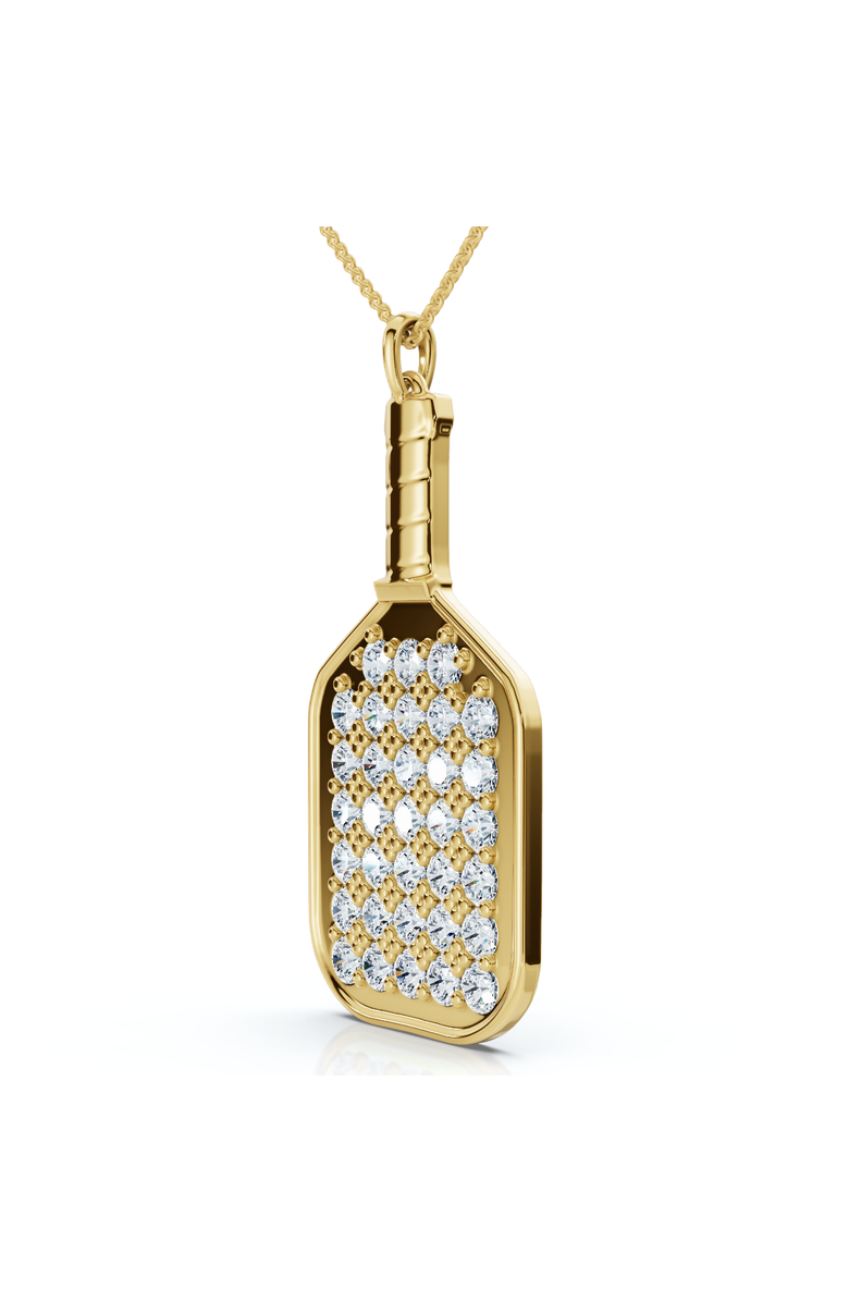 Bliss Diamond 1Ct Diamond Studded Pickleball Paddle Pendant Necklace 10k Gold Lab Grown, Main, color, Yellow Gold