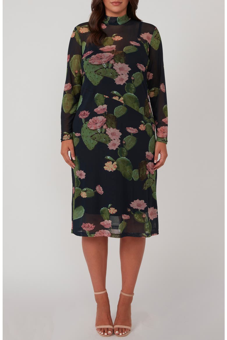 cactus print maxi dress Emmanuelle Cactus Dress  Lost & Found