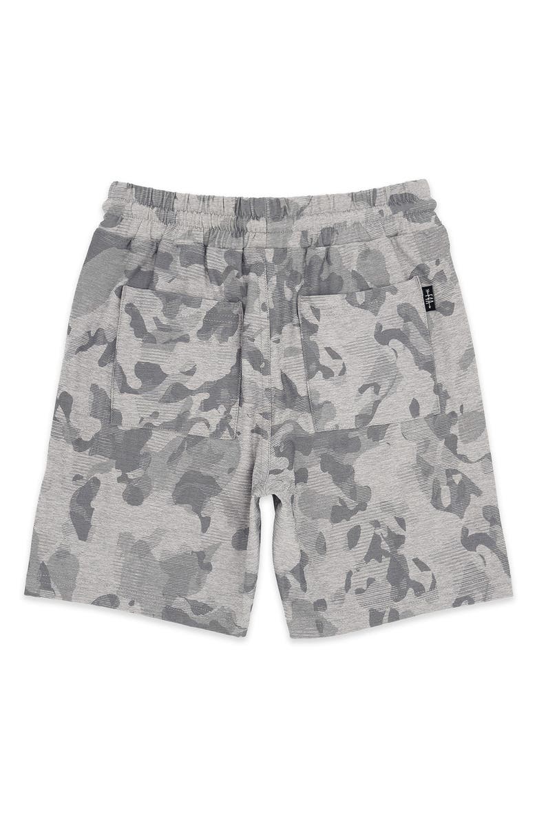 Feather 4 Arrow Kids' Lowtide Tech Camo Performance Drawstring Shorts, Alternate, color, Heather Grey