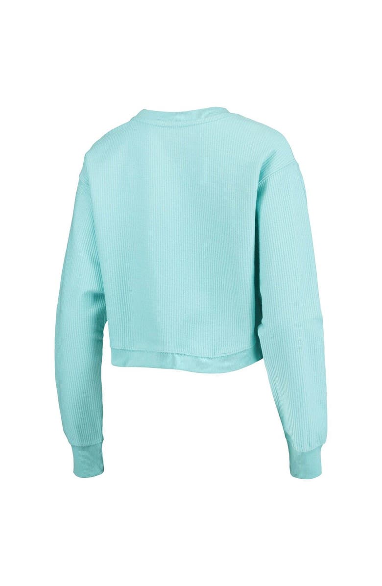 LEAGUE COLLEGIATE WEAR Women's League Collegiate Wear Light Blue Oregon Ducks Corded Timber Crop Pullover Sweatshirt, Alternate, color, 