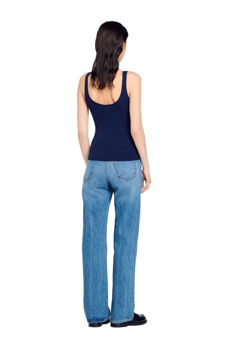 SANDRO Ribbed vest top, Alternate, color, 