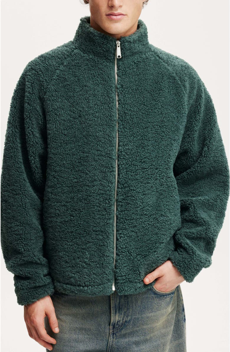 Cotton On Teddy Zip Through Jacket, Main, color, 