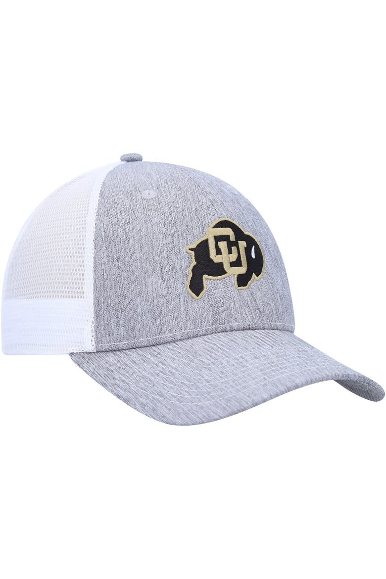 Men's Ahead Charcoal/White Colorado Buffaloes Brant Trucker Adjustable Hat, Alternate, color, Charcoal