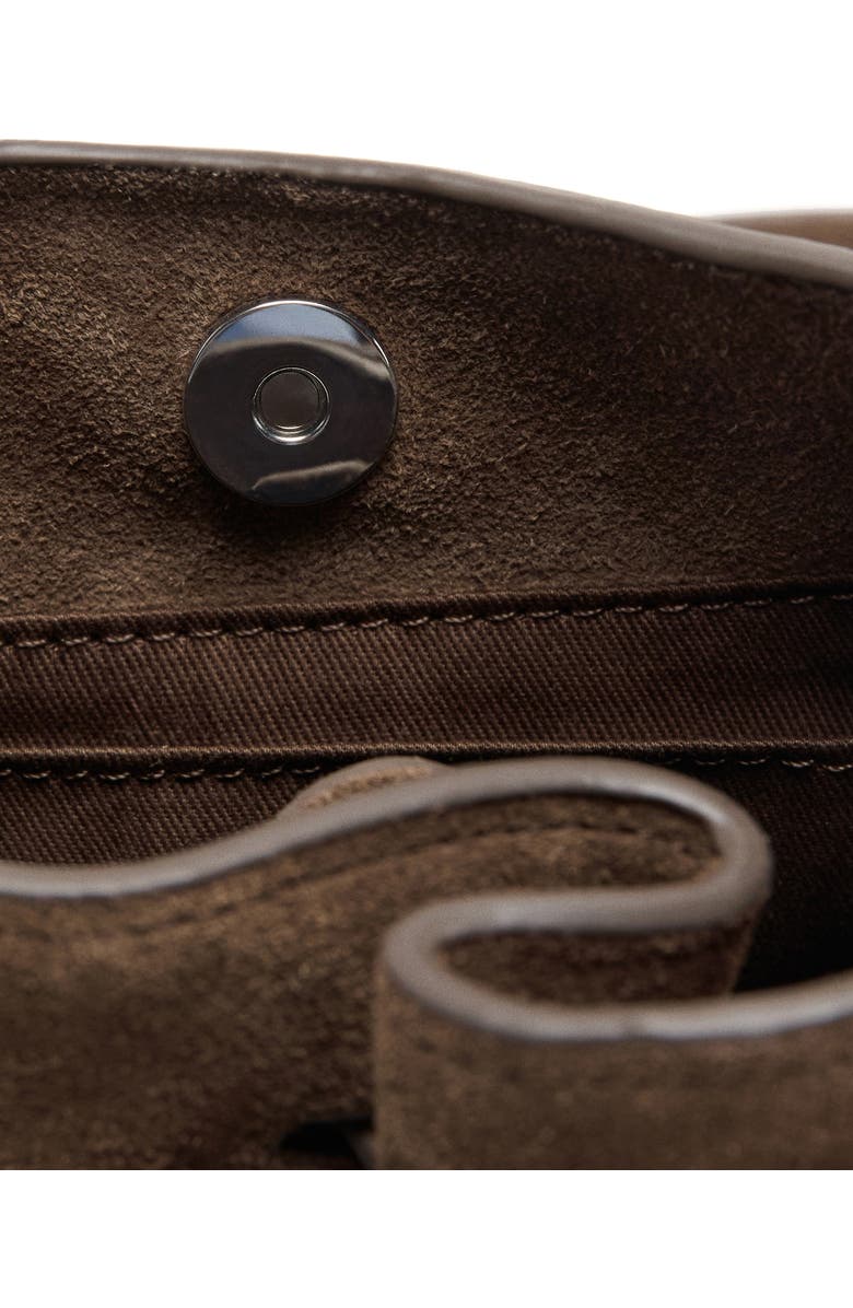 MANGO Suede Buckle Shoulder Bag, Alternate, color,