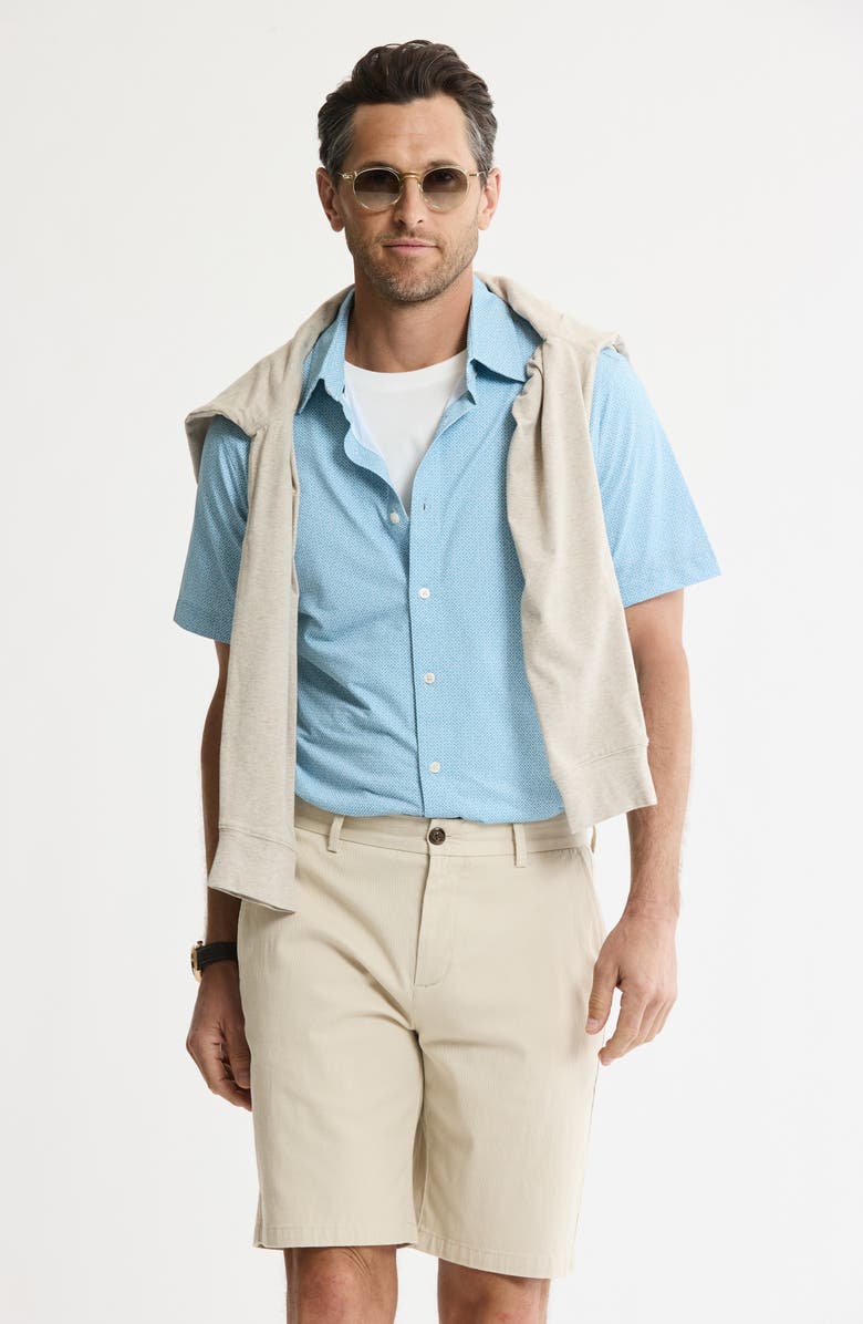 JACHS Cotton & Silk Blend Stretch Shorts, Alternate, color, Tan