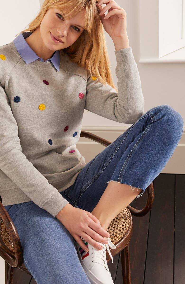 Boden Stretch Cotton Sweatshirt, Alternate, color, 