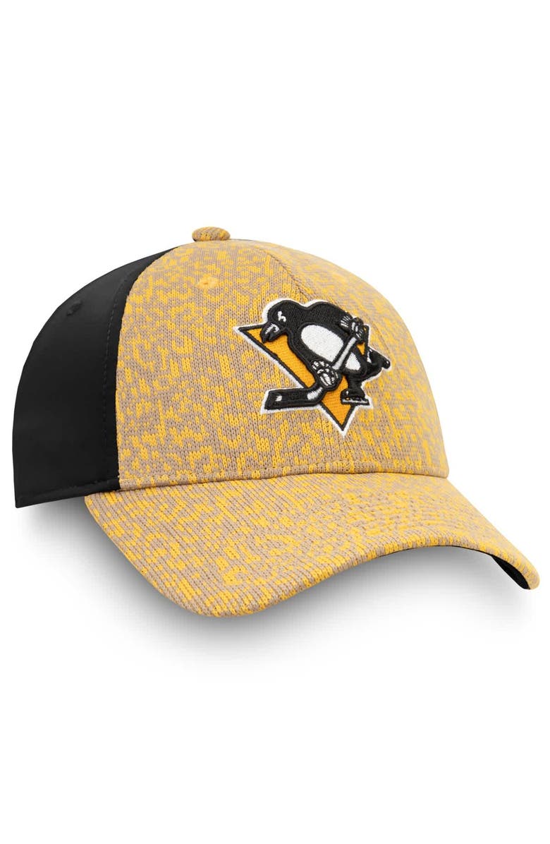 FANATICS Men's Fanatics  Gold/Black Pittsburgh Penguins Fan Weave Flex Fit Hat, Alternate, color, 