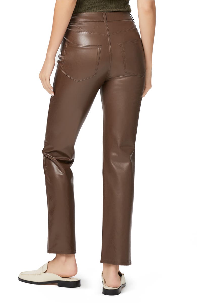 PAIGE Stella Coated High Waist Straight Leg Jeans, Alternate, color, 