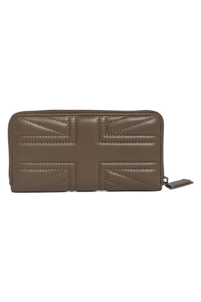 Union Jack Zip Around Continental Wallet, Alternate, color, GREY/ DARK