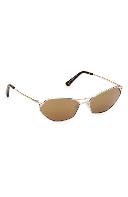 Pucci Geometric Metal & Acetate Rectangle Sunglasses In Brown