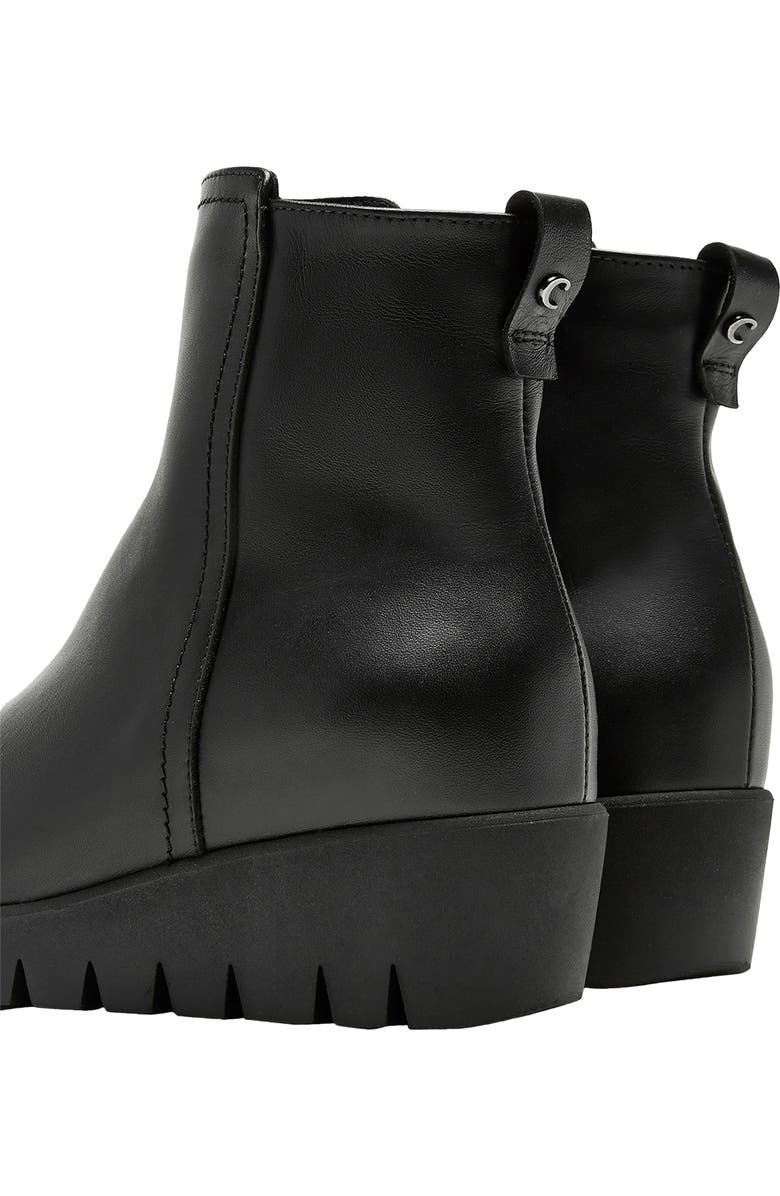La Canadienne Teagan Waterproof Platform Wedge Bootie, Alternate, color, Black Leather