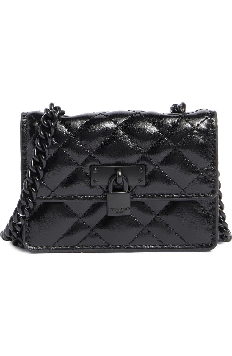 Kurt Geiger London Micro Brixton Quilted Shoulder Bag, Main, color, Black