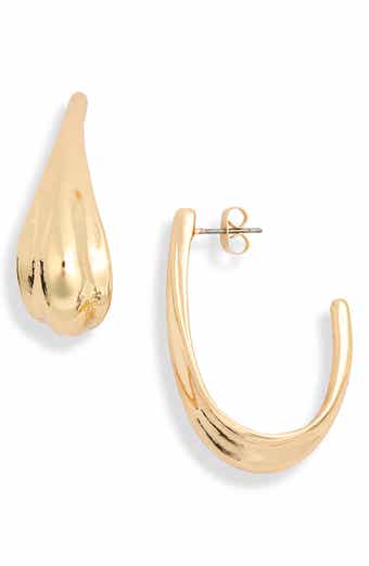 Liquid U-Shape Hoop Earrings