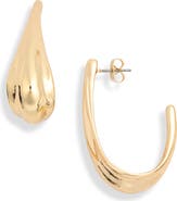 Ettika Liquid U-Shape Hoop Earrings