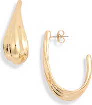 Ettika Liquid U-Shape Hoop Earrings