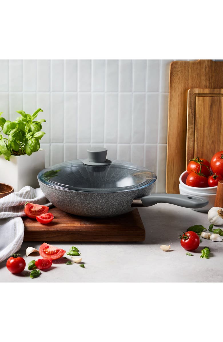 ZWILLING 11-Inch Nonstick Wok Pan with Lid, Alternate, color, Grey