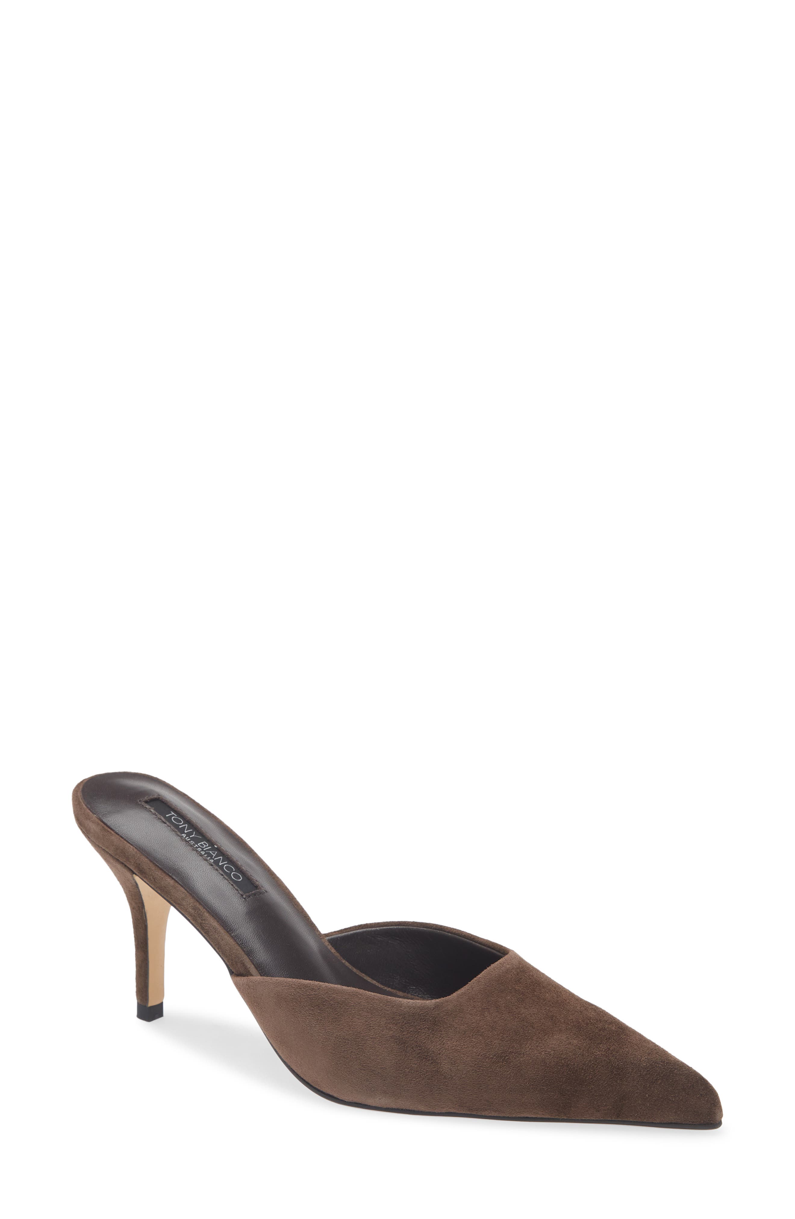 Tony Bianco Cosmic Pointed Toe Pump, Main, color, Espresso Suede