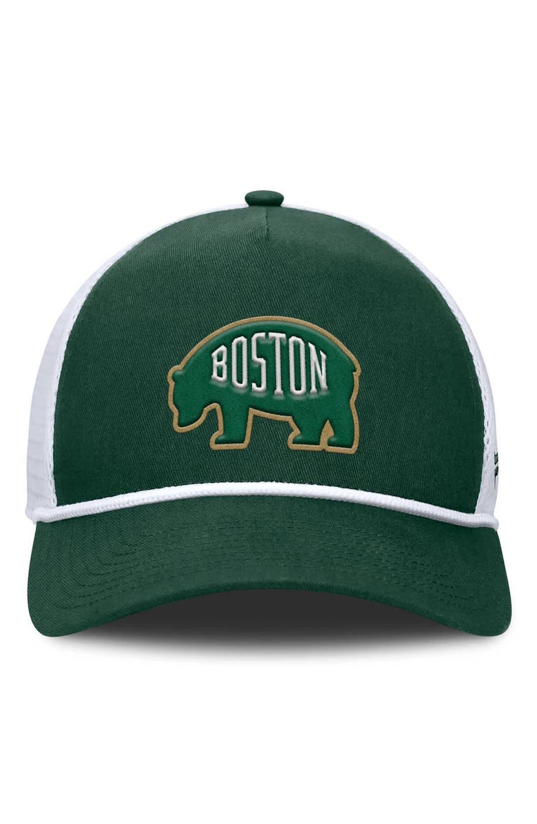 FANATICS Men's Fanatics Green/White Boston Bruins Bermuda A-Frame Adjustable Hat, Alternate, color, Green