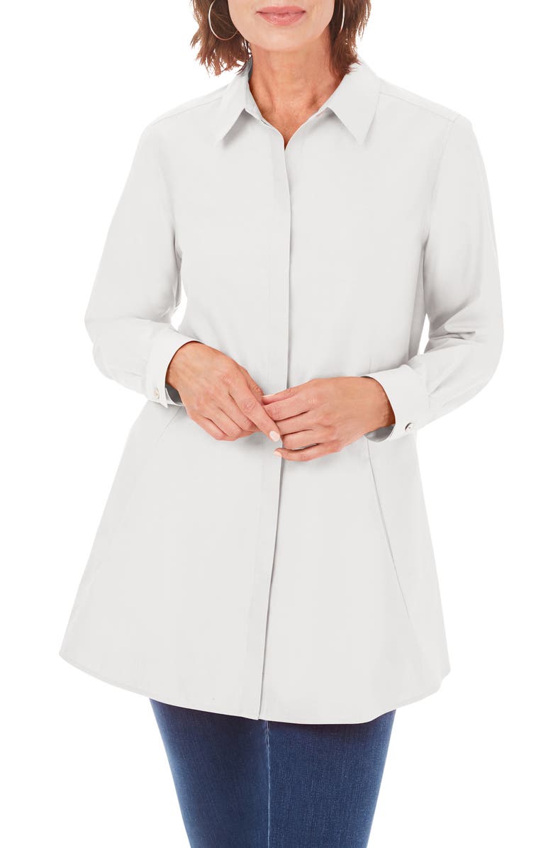 Foxcroft Cici Non-Iron Tunic Blouse, Main, color, 