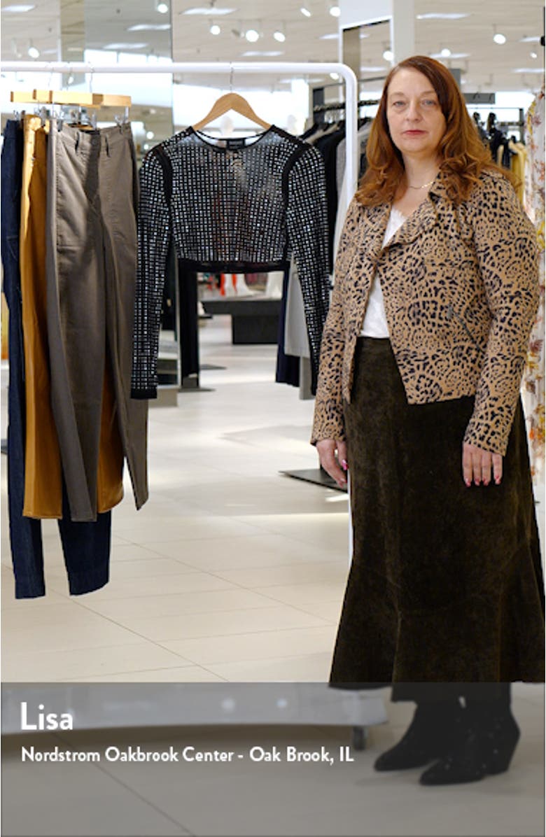 Atlas Embellished Sheer Mesh Crop Top, sales video thumbnail