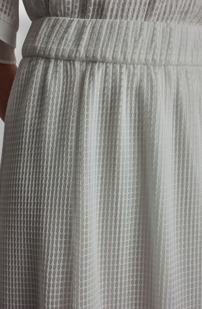 DKNY Windowpane A-Line Skirt, Alternate, color, Ivory