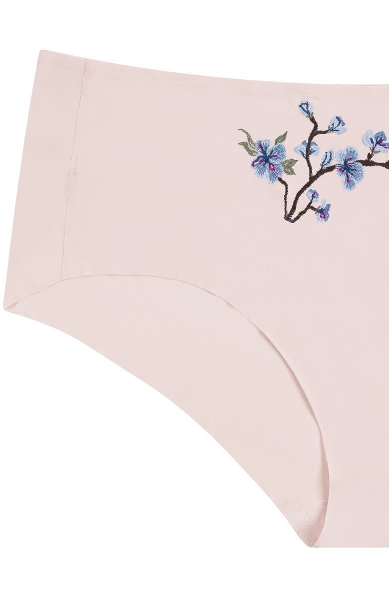Uwila Warrior Soft Seamless Briefs with Embroidery, Alternate, color, Rose Quartz
