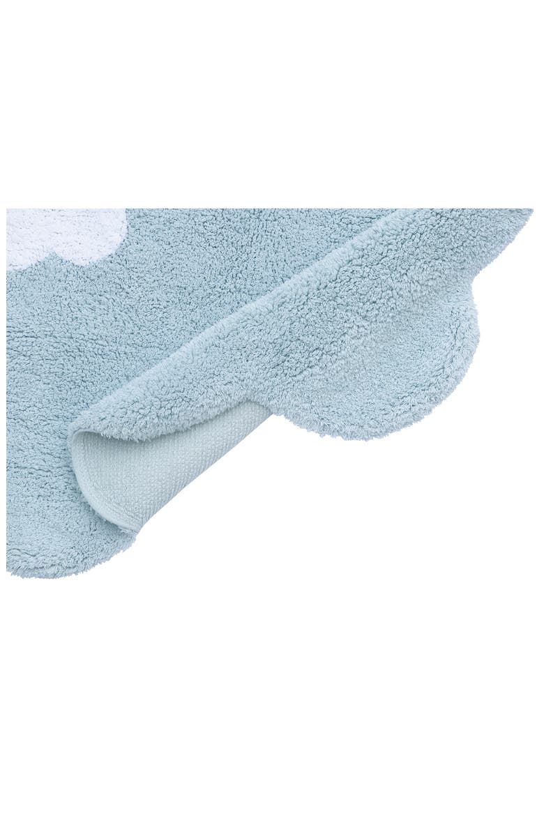 Mini Dream Washable Cotton Blend Rug, Alternate, color, LIGHT BLUE WHITE