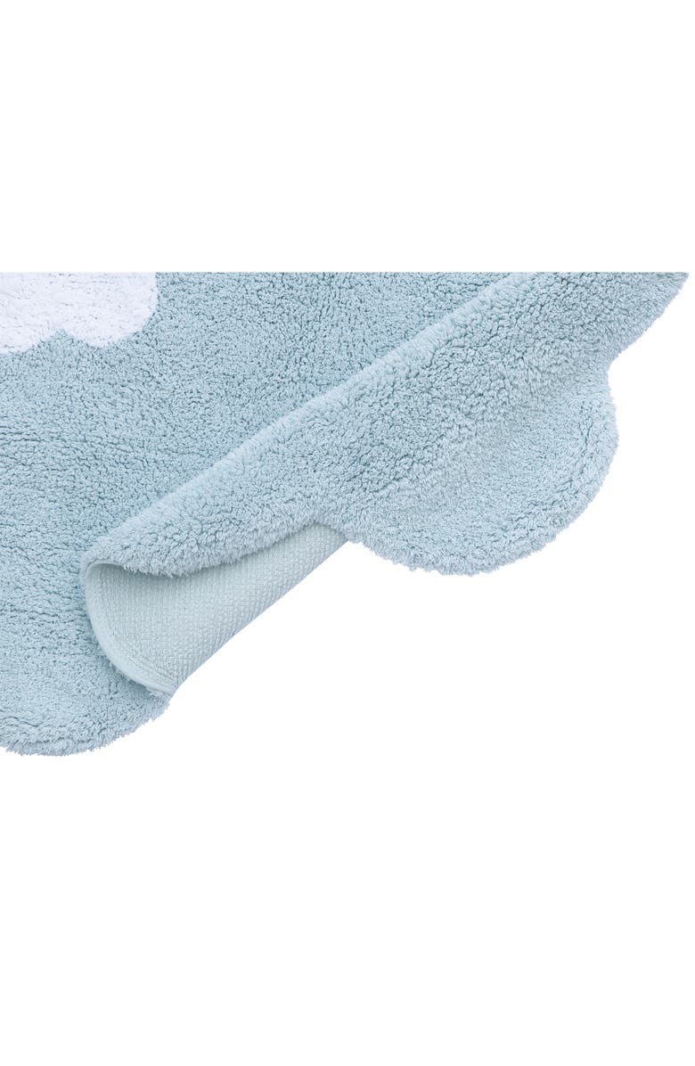 Lorena Canals Mini Dream Washable Cotton Blend Rug, Alternate, color, Light Blue White