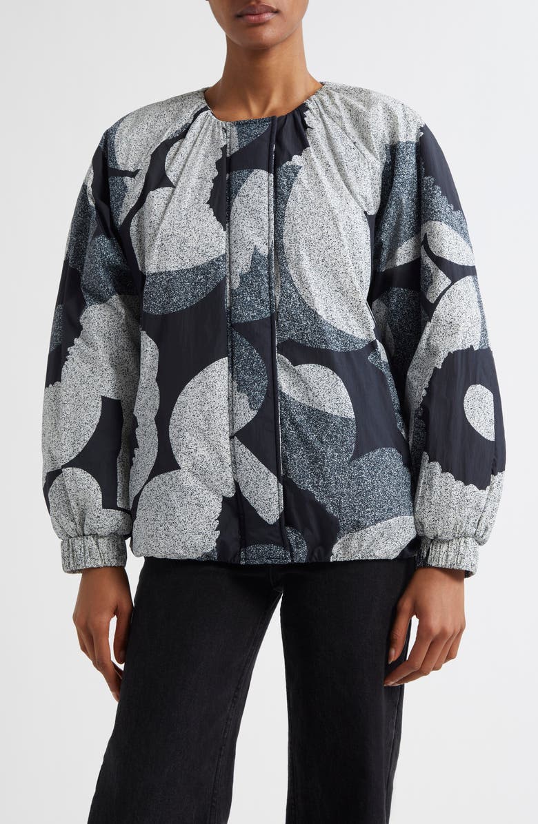 Marimekko Silmu Unikko Floral Insulated Coat, Main, color, 