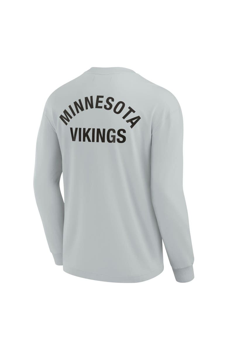 Fanatics Signature Unisex Fanatics Signature Gray Minnesota Vikings Elements Super Soft Long Sleeve T-Shirt, Alternate, color, Gray