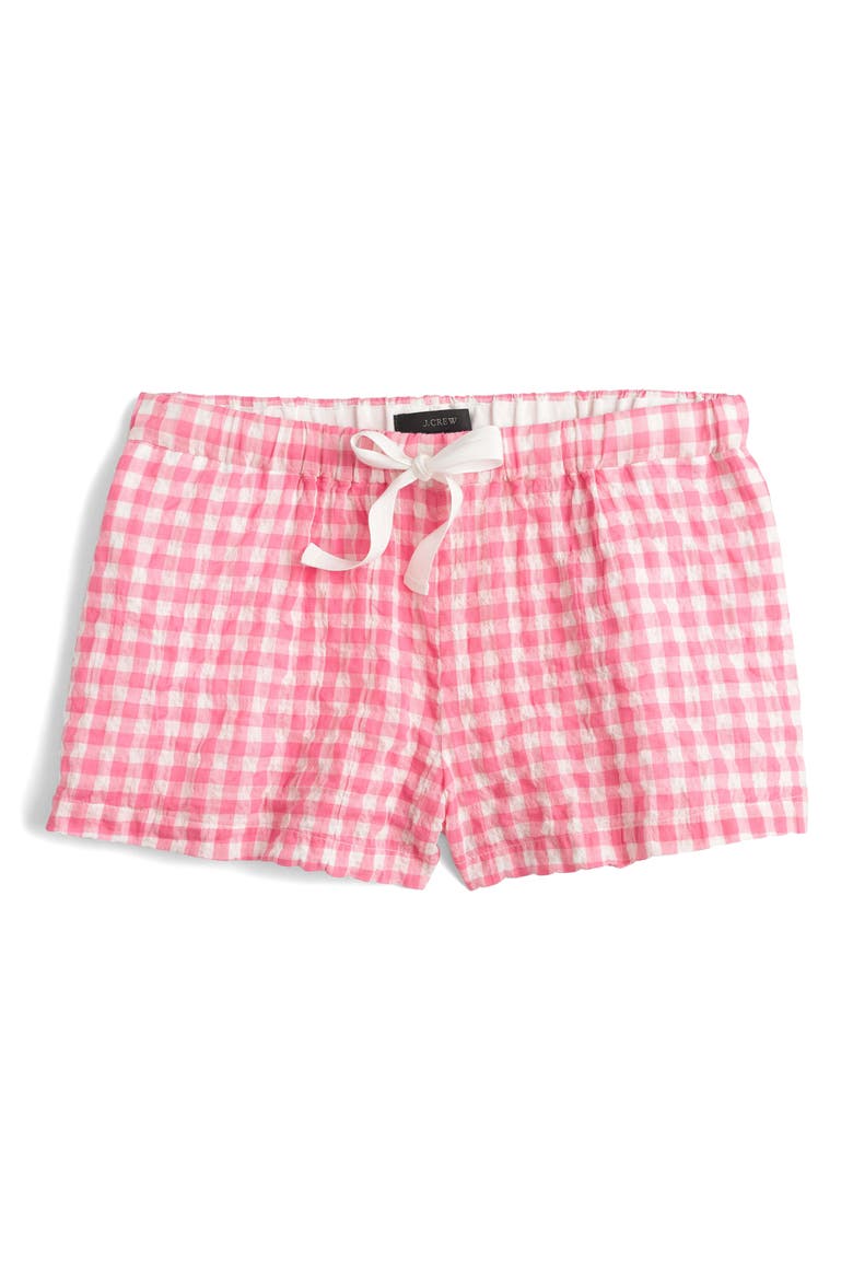 Gingham Pajama Set, Alternate, color, IVORY PINK