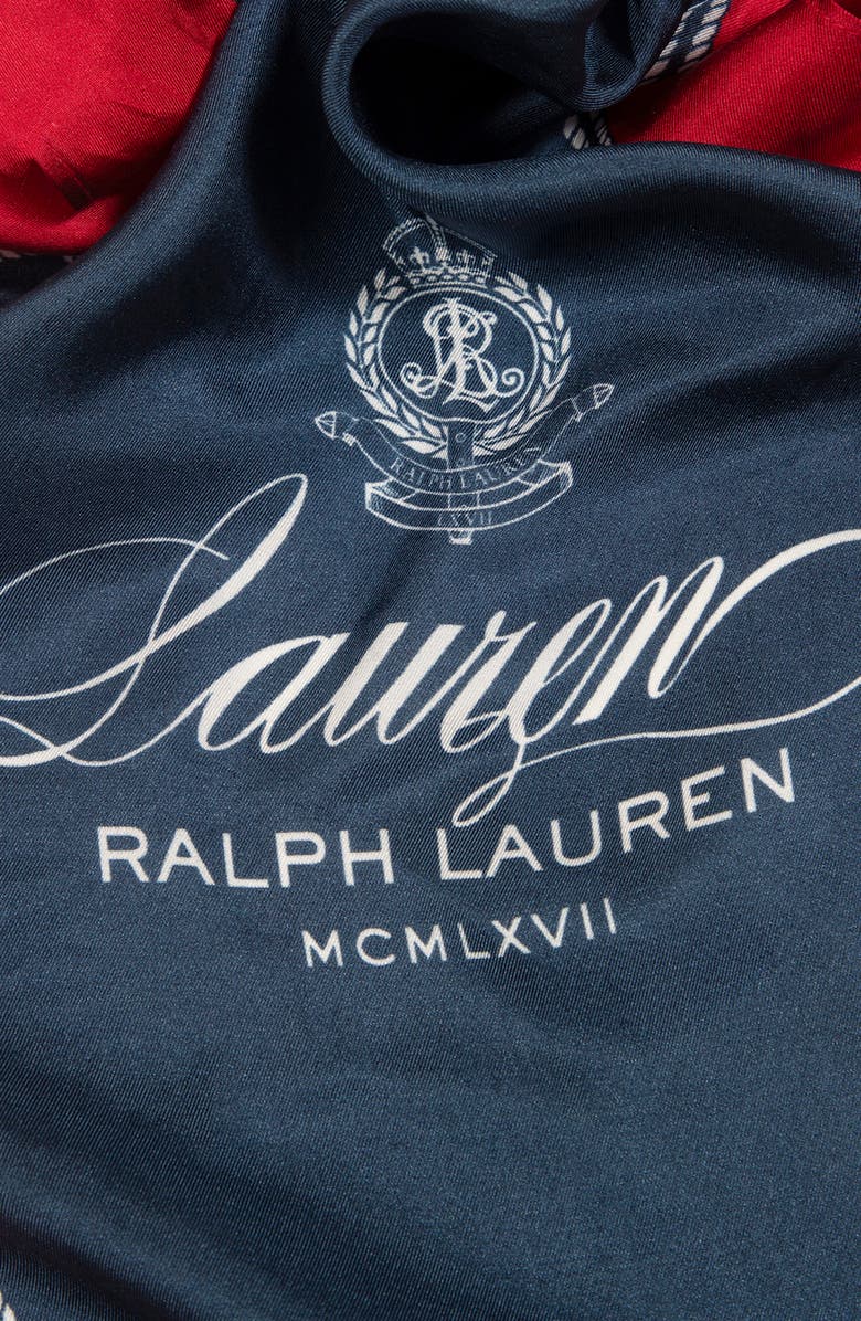 Lauren Ralph Lauren Small Nautical Silk Diamond Scarf, Alternate, color,