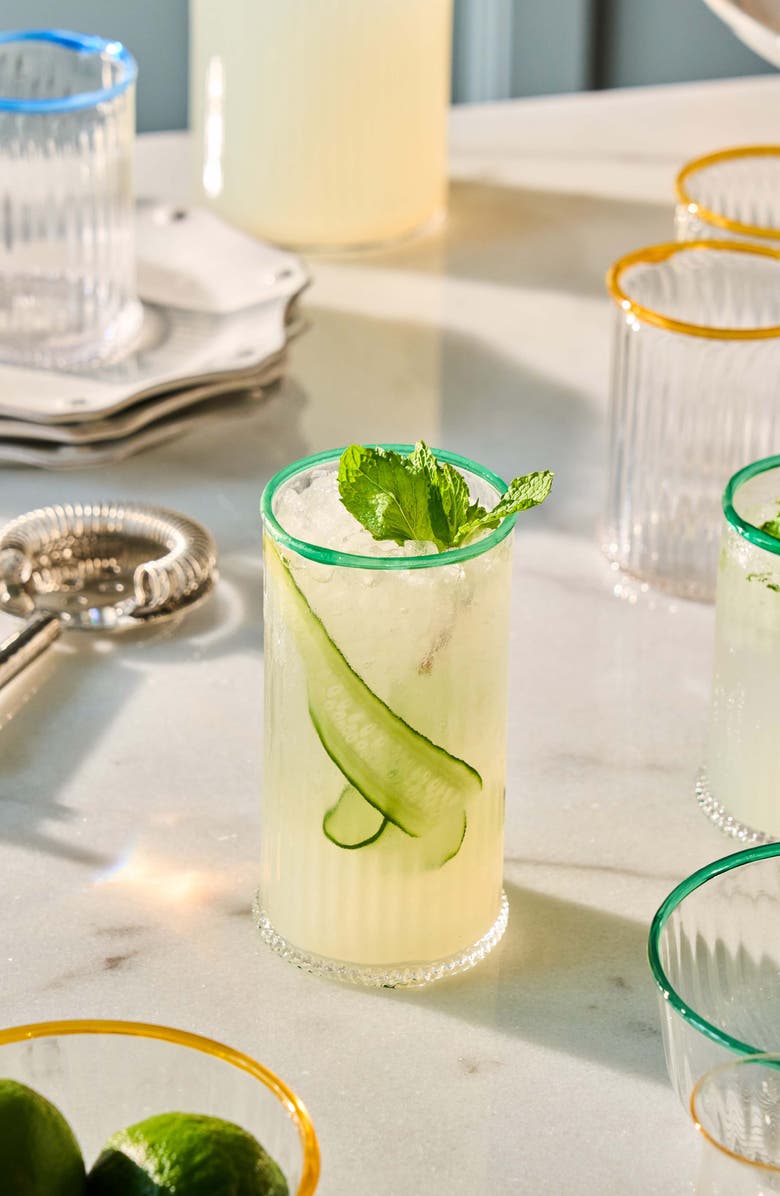 Juliska Nell Highball Glass, Alternate, color, Watercress