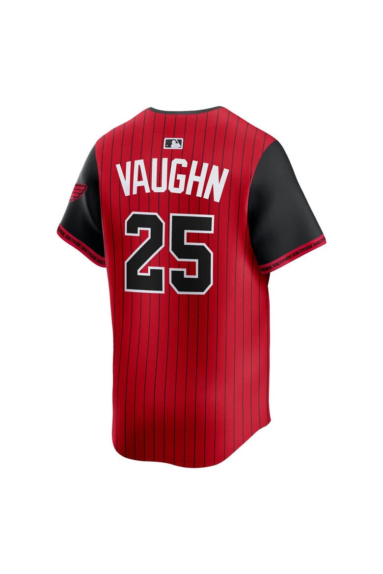 Men's Nike Andrew Vaughn Red/Black Chicago White Sox 2025 City Connect Limited Player Jersey, Alternate, color, Red
