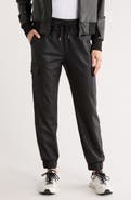 90 DEGREE BY REFLEX Lux Aviator Faux Leather Cargo Joggers