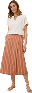 Pact Canopy Linen Wrap Skirt Made with Organic Cotton