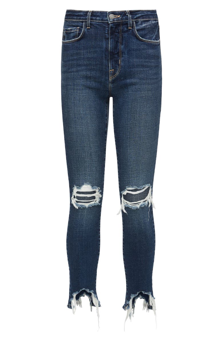 L'AGENCE High Line Destroyed Skinny Jeans, Alternate, color,