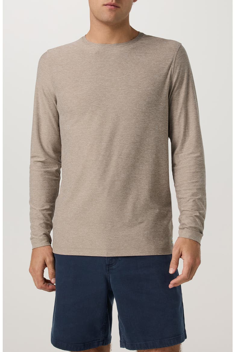 Long Sleeve Strato Tech Tee, Main, color, ACORN HEATHER