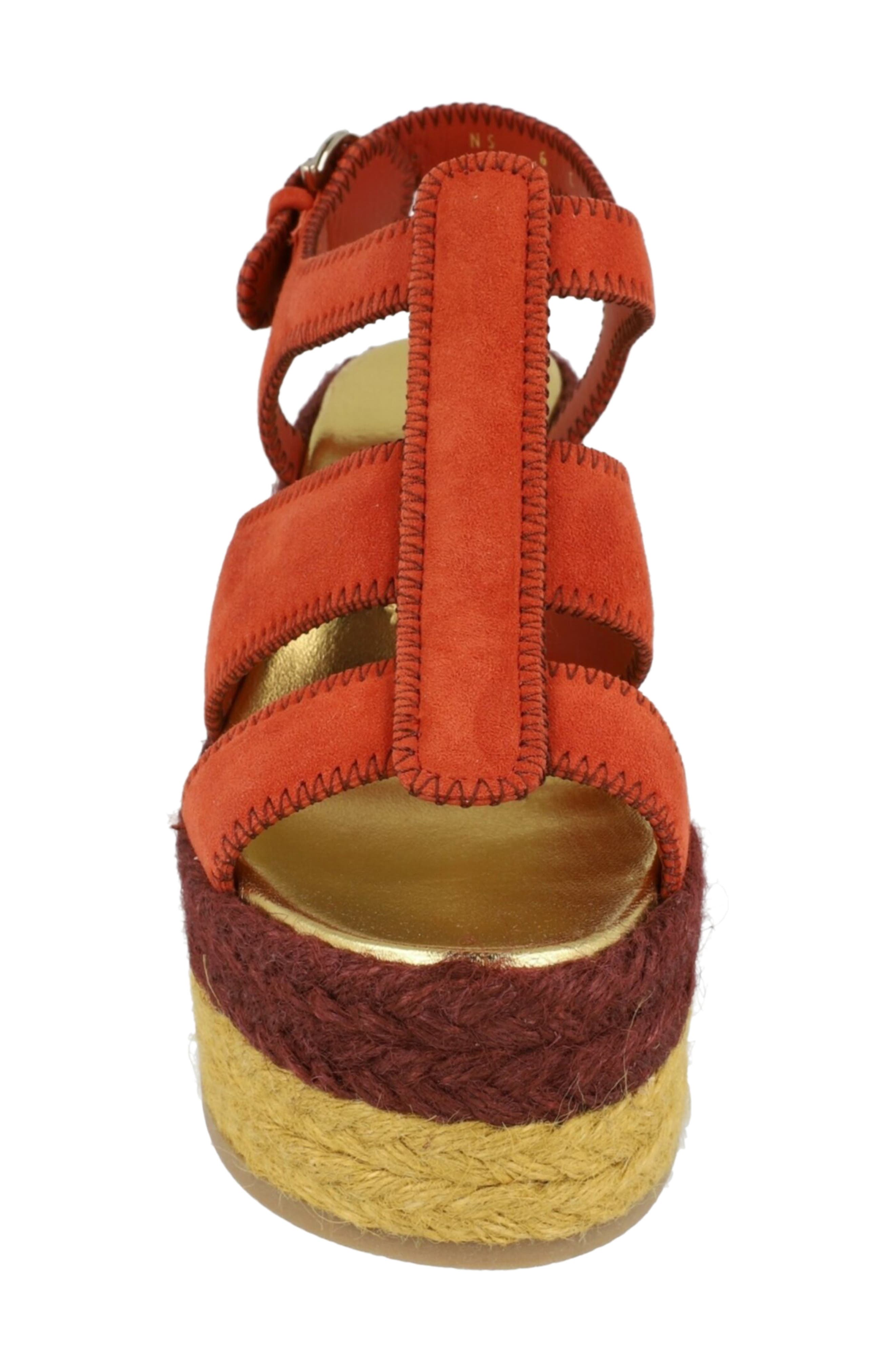 Renee Wedge Espadrille Sandal, Alternate, color, RUST