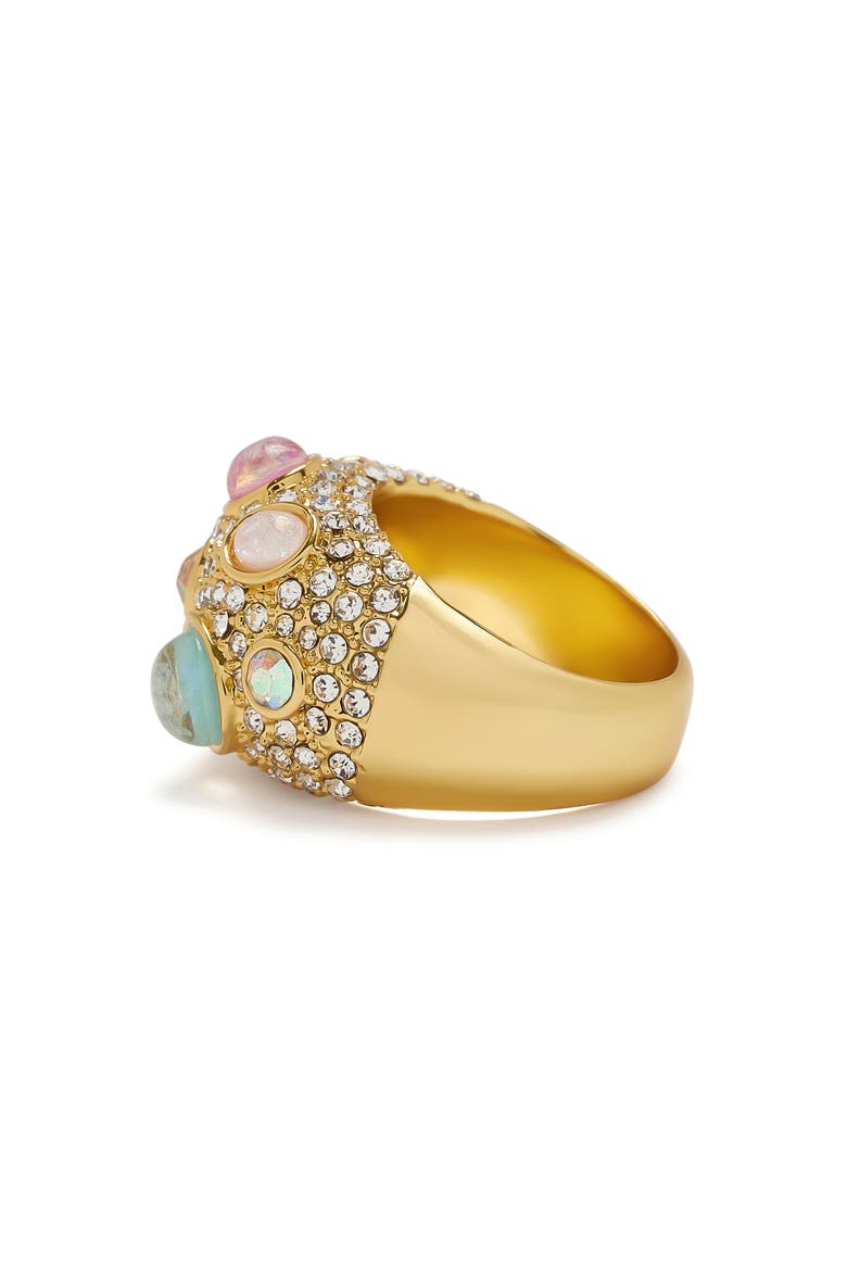 Domed Pavé Cocktail Ring, Alternate, color, GOLD MULTI
