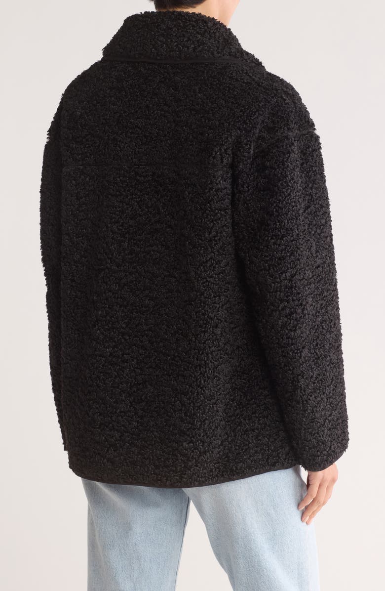 Lucky Brand Reversible Faux Shearling & Faux Suede Barn Jacket, Alternate, color, 