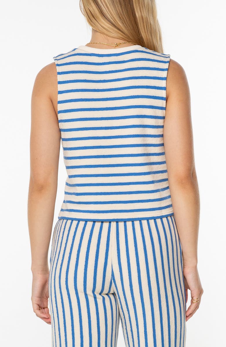 Roxy Java Stripe Cotton Terry Tank, Alternate, color, Star Sapphire