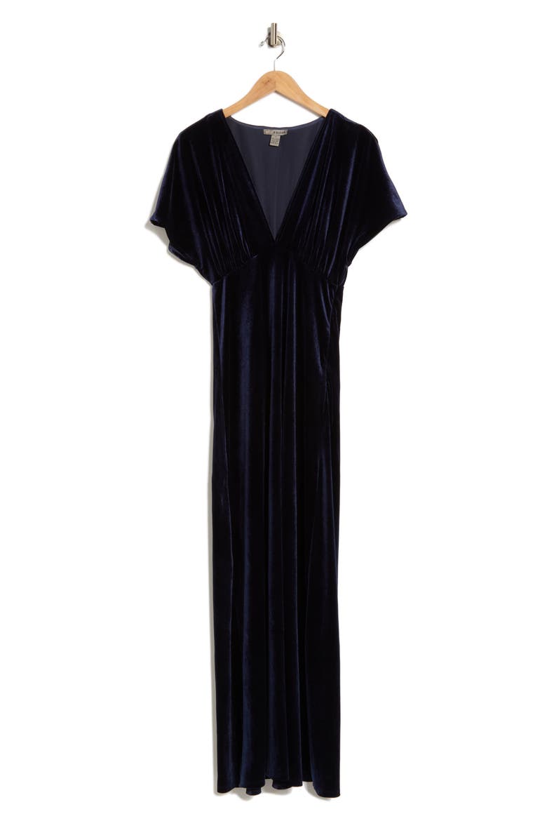Paige Velvet Maxi Dress, Alternate, color, EVENING BLUE