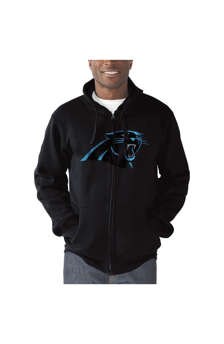 STARTER Men's G-III Sports by Carl Banks Black Carolina Panthers Primary Logo Full-Zip Hoodie, Alternate, color, Black